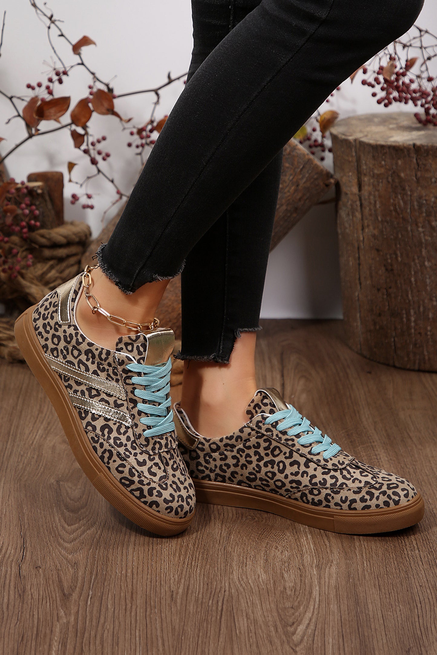 Wild Card Leopard Faux Suede Sneakers
