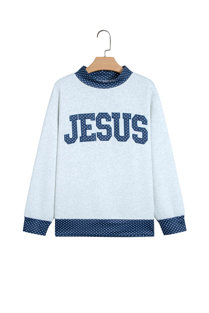 Sunday Grace Polka Dot Jesus Sweatshirt