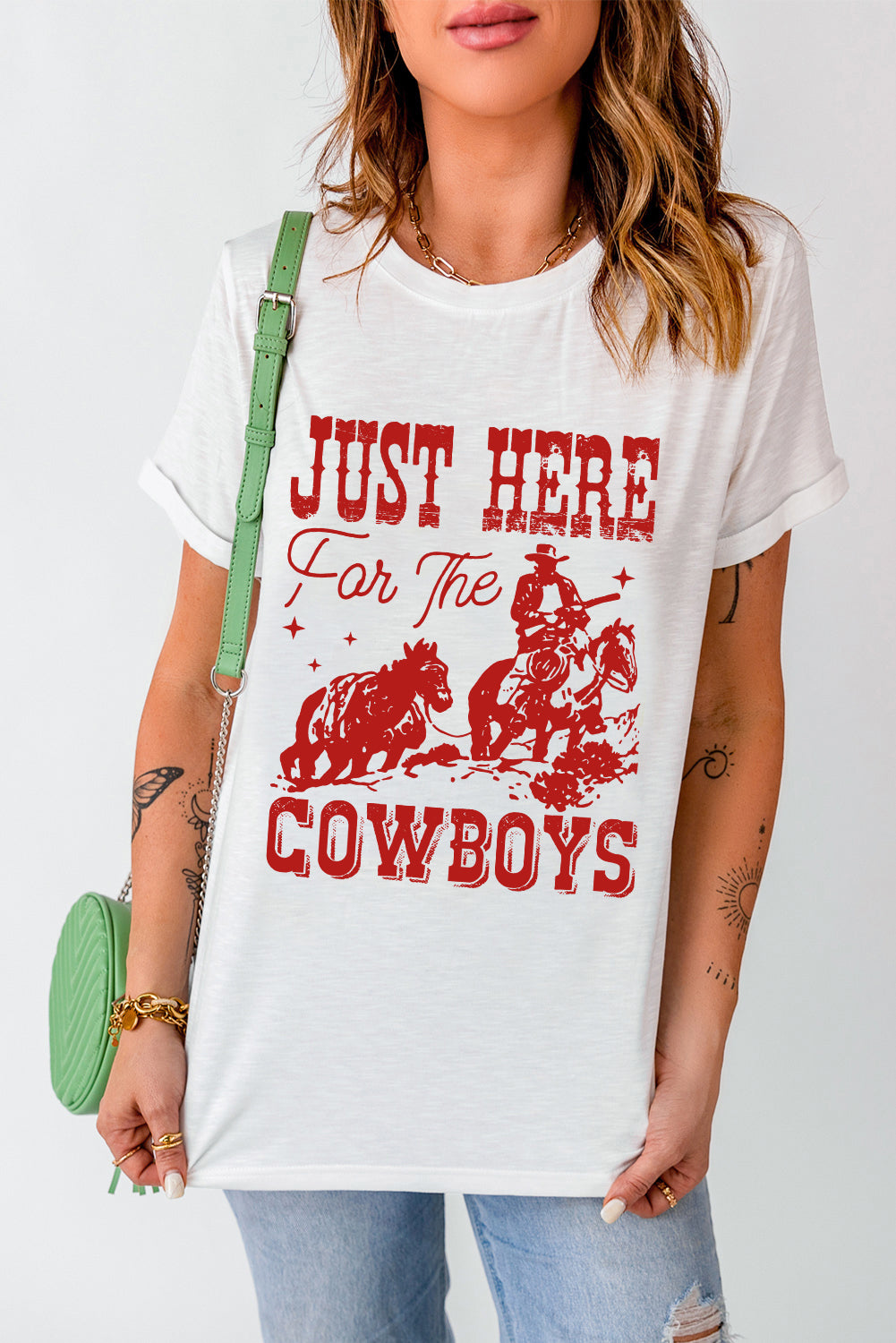 Just Here Cowboy Western Tee