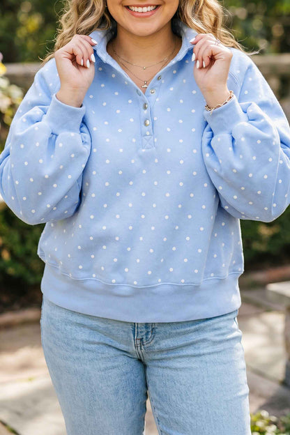 Daybreak Polka Dot Plus Size Sweatshirt