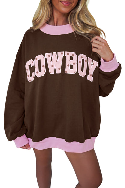 Merry Polka Dot Colorblock Sweatshirt