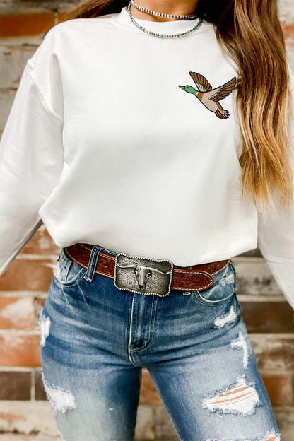 Embroidered Mallard Sweatshirt