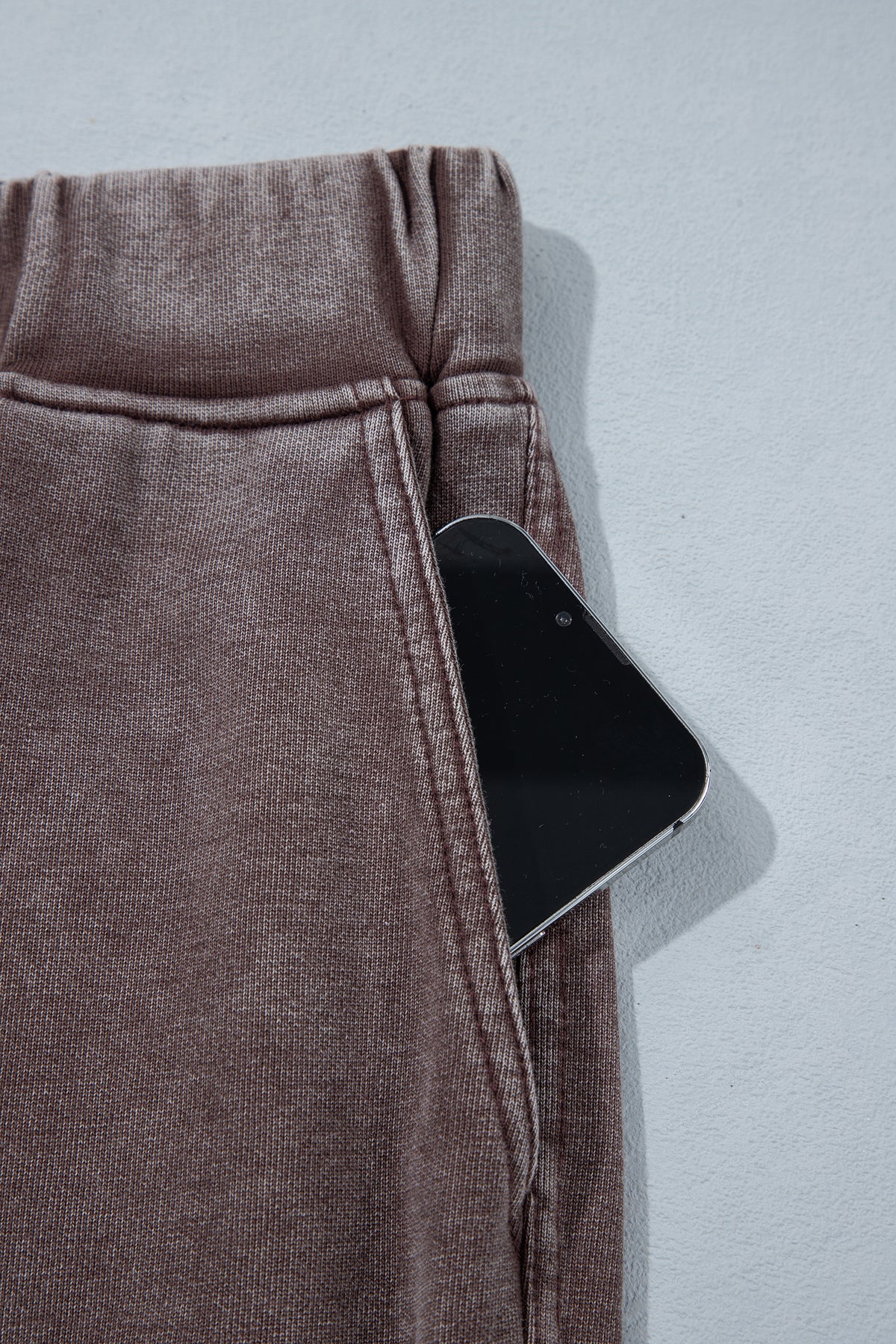 Coffee Mineral Wash Barrel Pants
