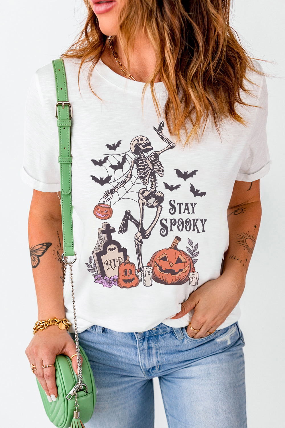 "Stay Spooky" Pumpkin Halloween Tee
