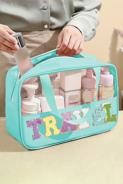 Jet Set Clear Travel Makeup Bag