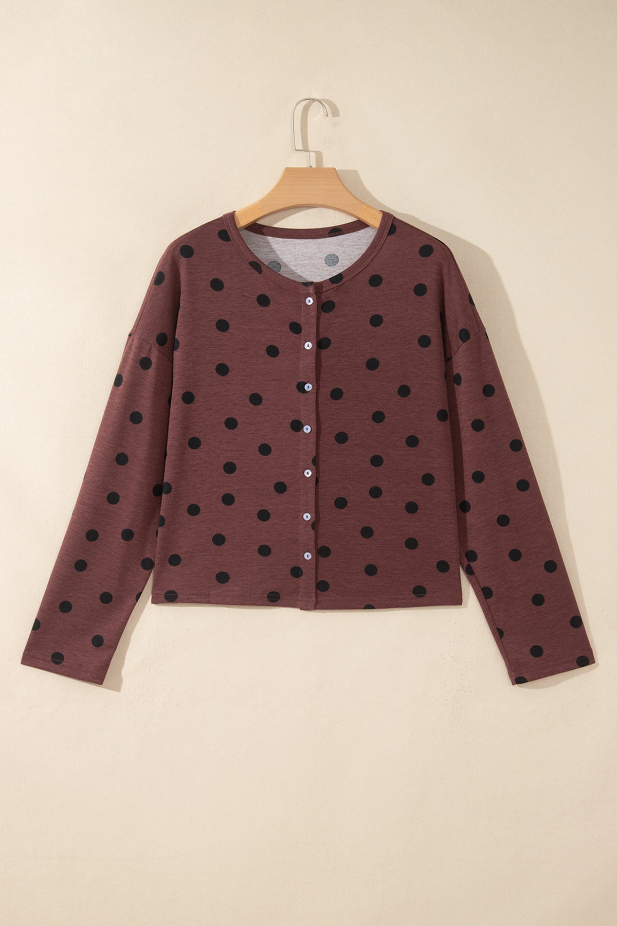 Polka Dot Button-Front Shirt