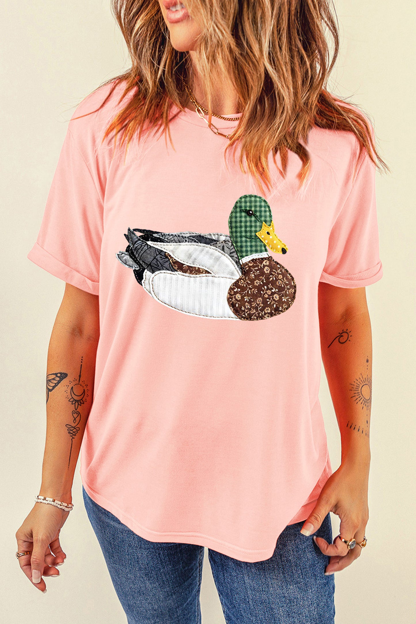 Marsh Morning Faux Quilted Mallard Tee