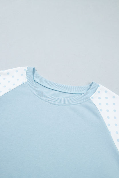 Polka Dot Colorblock Lounge Set