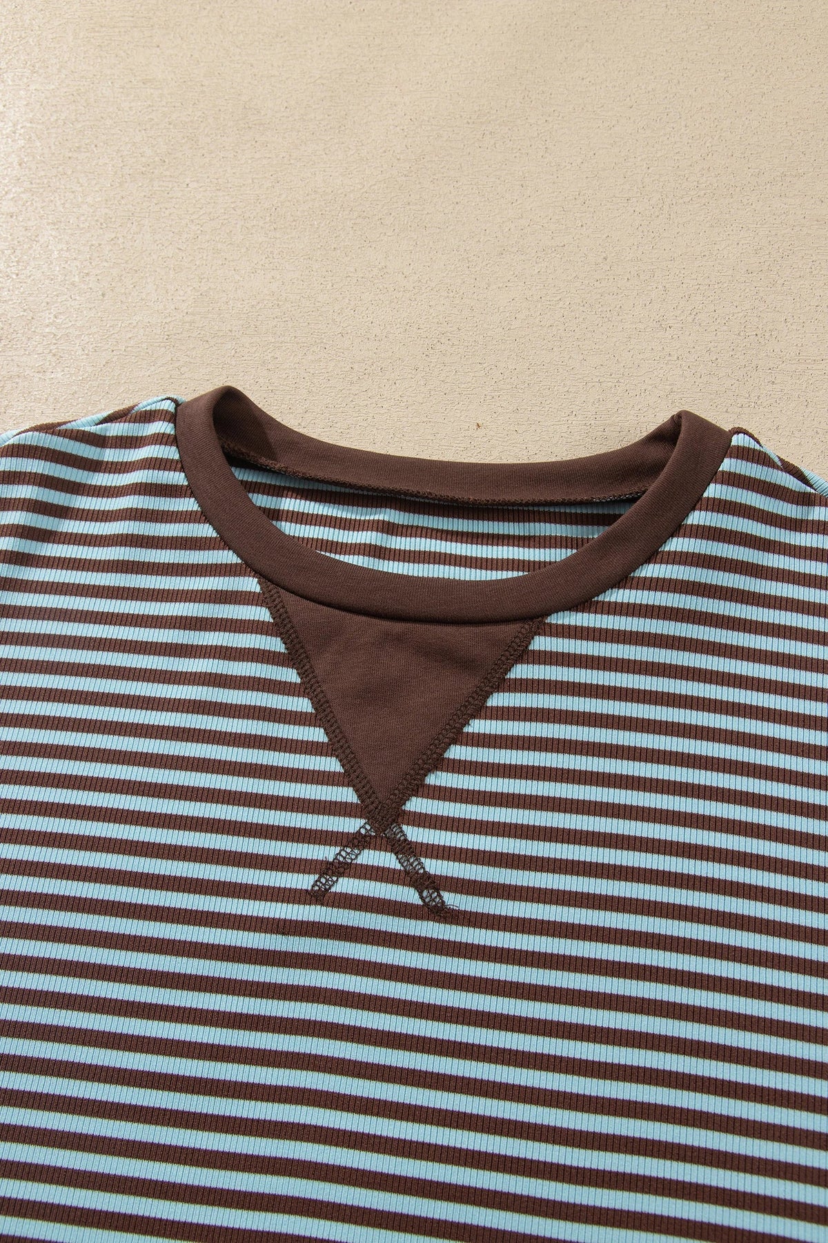Stripe Drop Shoulder Loose Top & Pants Set — product image 4