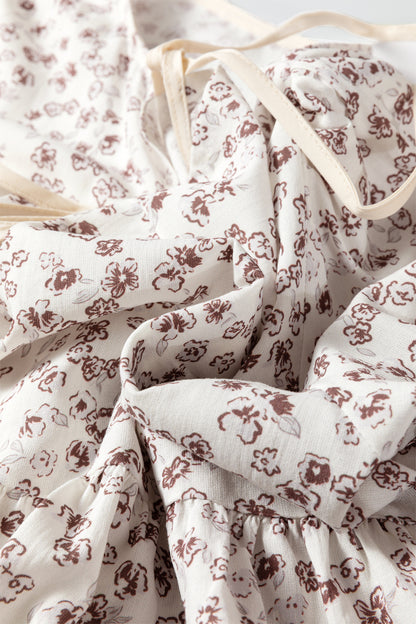 Floral Tie-Front Peplum Blouse
