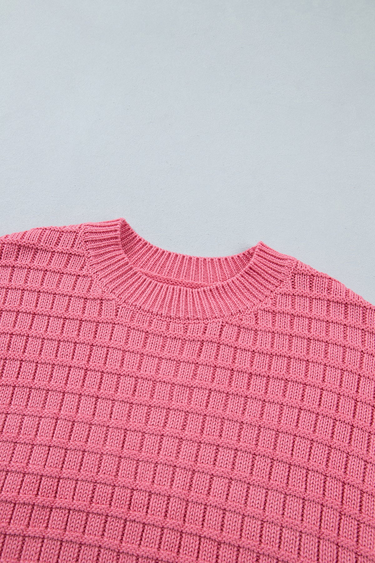 Peach Bloom Drop Shoulder Sweater