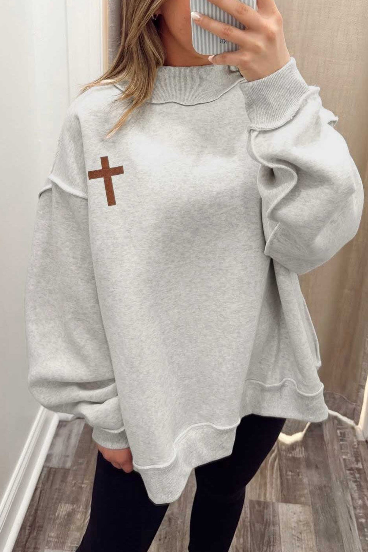 Reversible Faith Mock Neck Sweatshirt