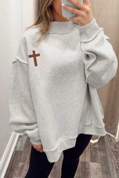 Reversible Faith Mock Neck Sweatshirt