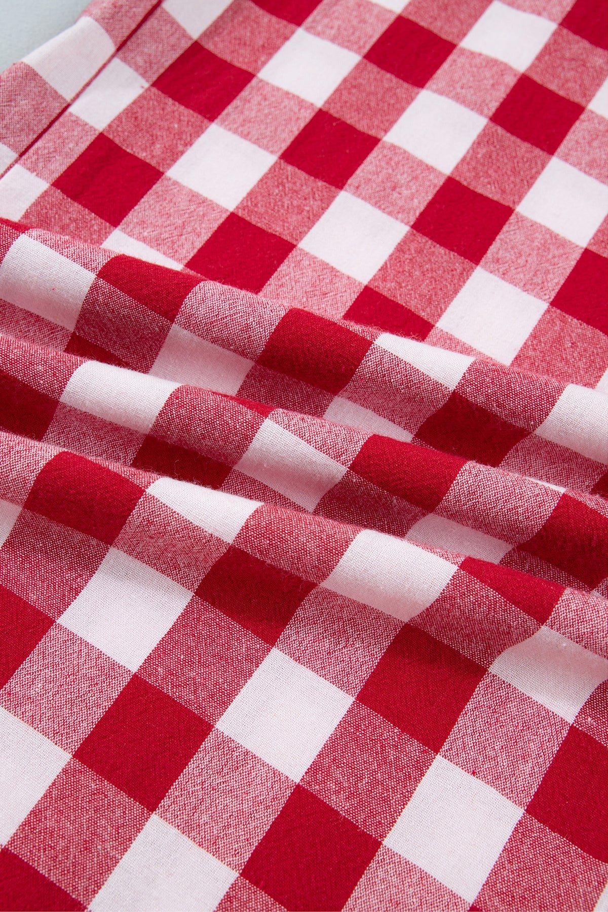 Gingham Plaid Tie-Waist Pants