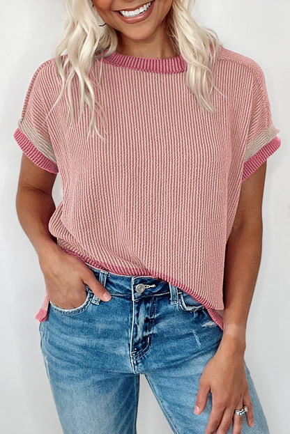 Sunlit Textured Trim Tee