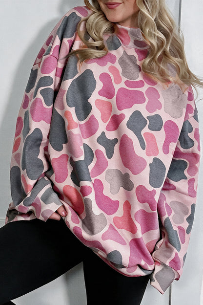 Western Camo Mock Neck Sweatshirt