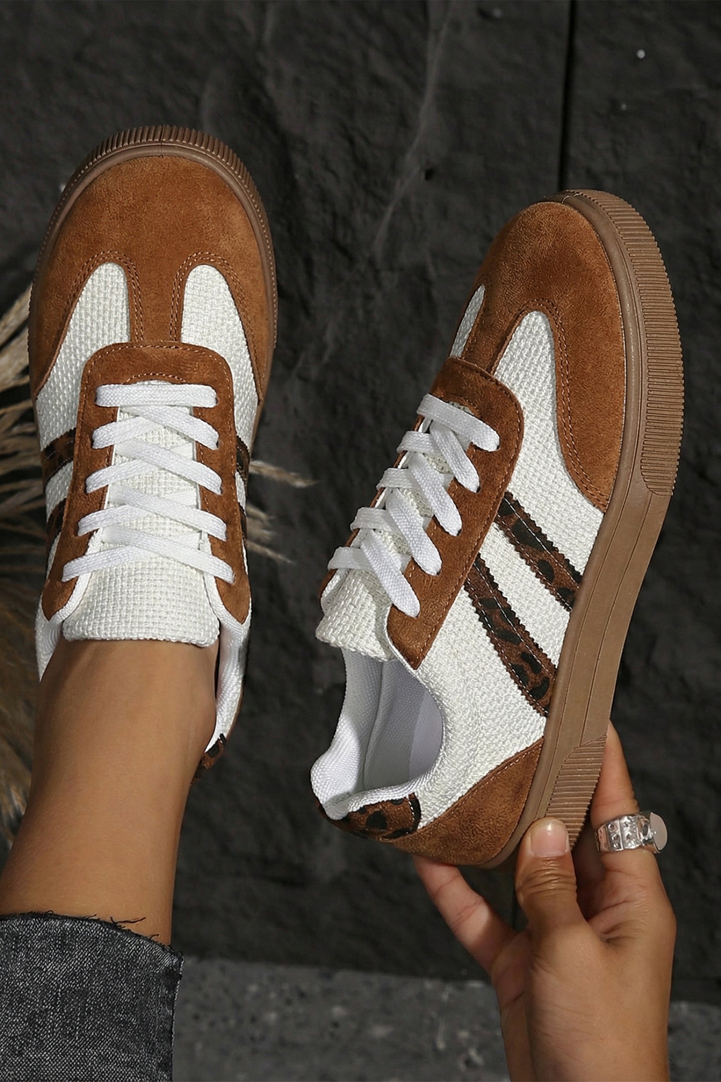 Wild Spot Woven Leopard Sneakers