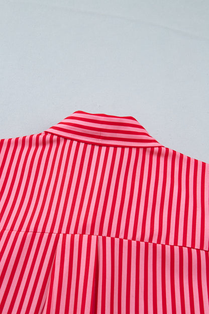 Striped Pocket Button-Up Shirt