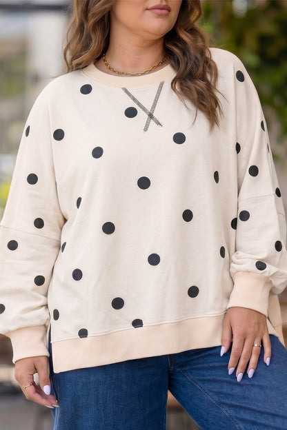 Sunlit Polka Dot Plus Size Top