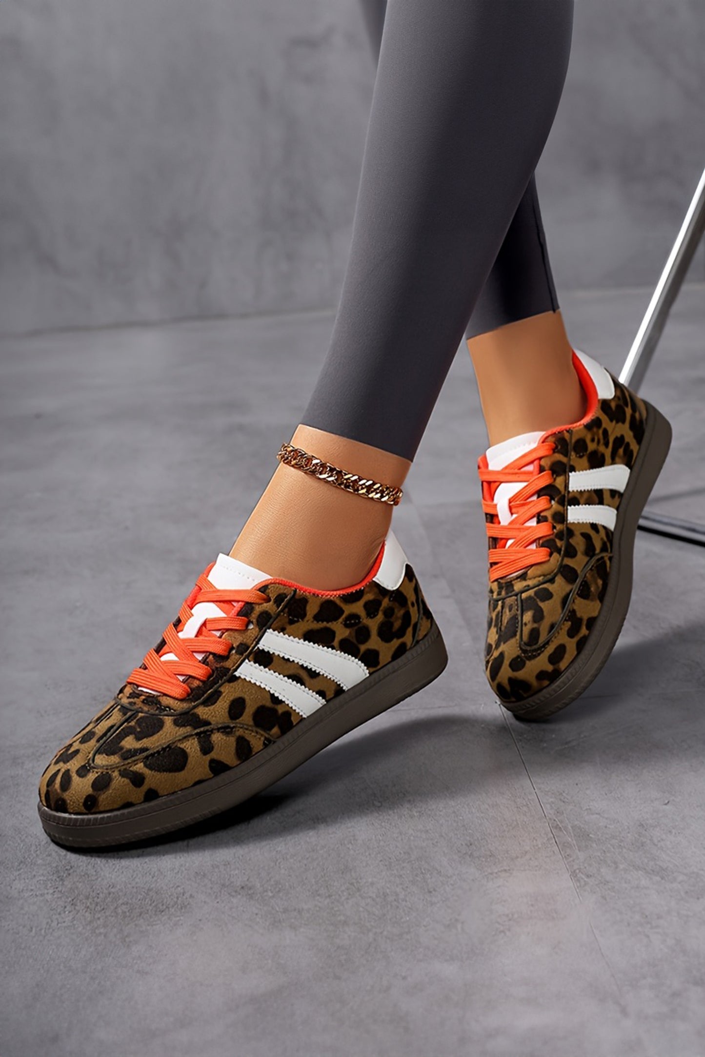 Canyon Leopard Faux Suede Sneakers