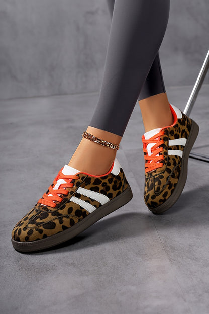Canyon Leopard Faux Suede Sneakers