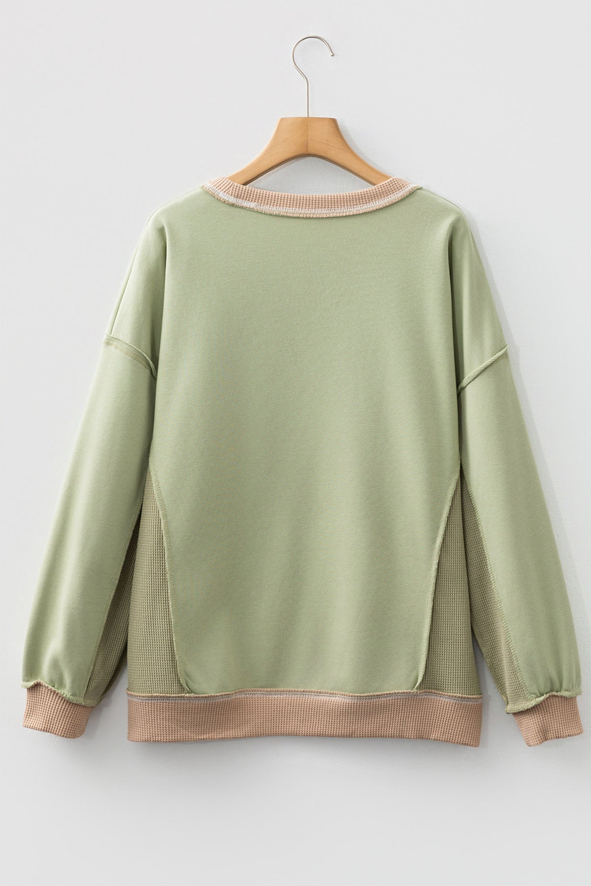 Sequin Mallard Waffle Patchwork Sweatshirt
