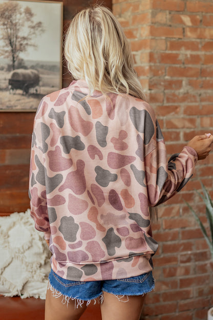 Western Camo Mock Neck Sweatshirt