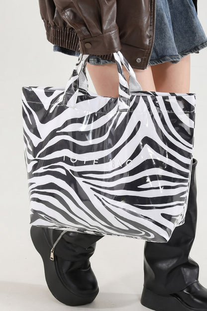 Palm Grove Tropical Print Travel Tote