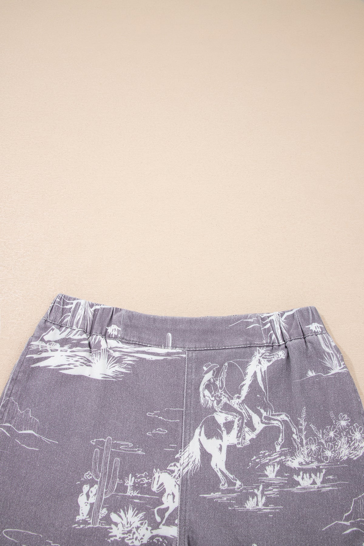 Western Sketch Denim Shorts
