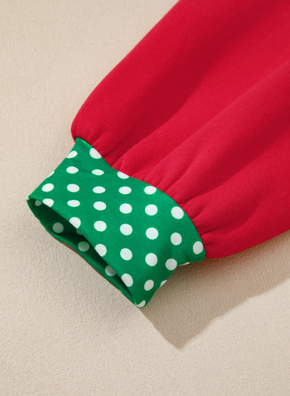 Field Day Polka Dot Plus Size Sweatshirt