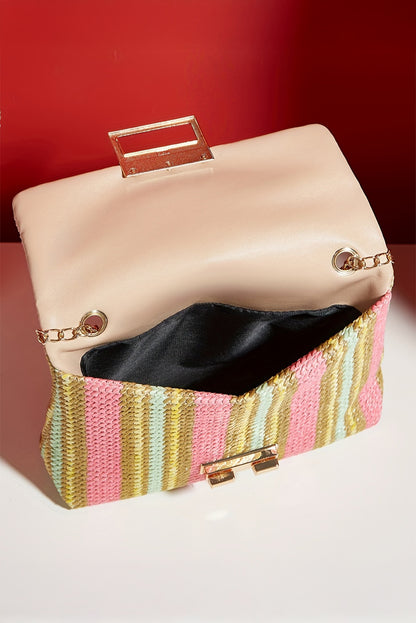 Sundown Woven Chain Strap Bag