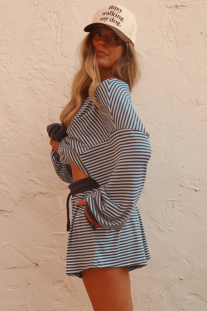 Weekend Stripe Shorts Set