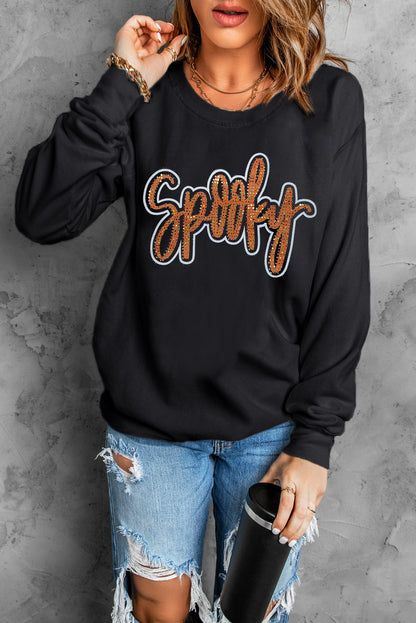 Spooky Sparkle Rhinestone Sweatshirt