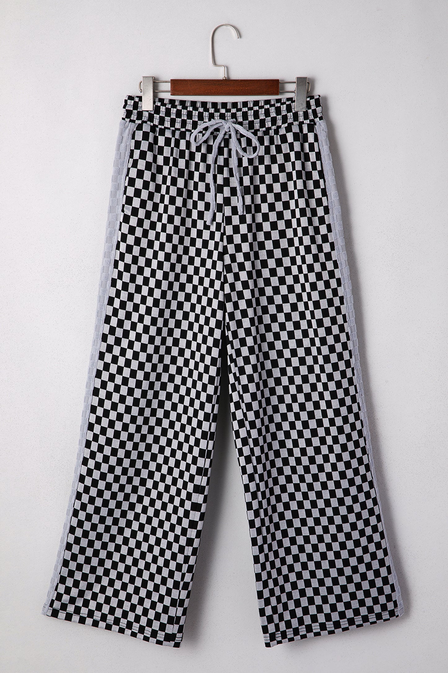 Retro Ride Checkerboard Wide Leg Pants