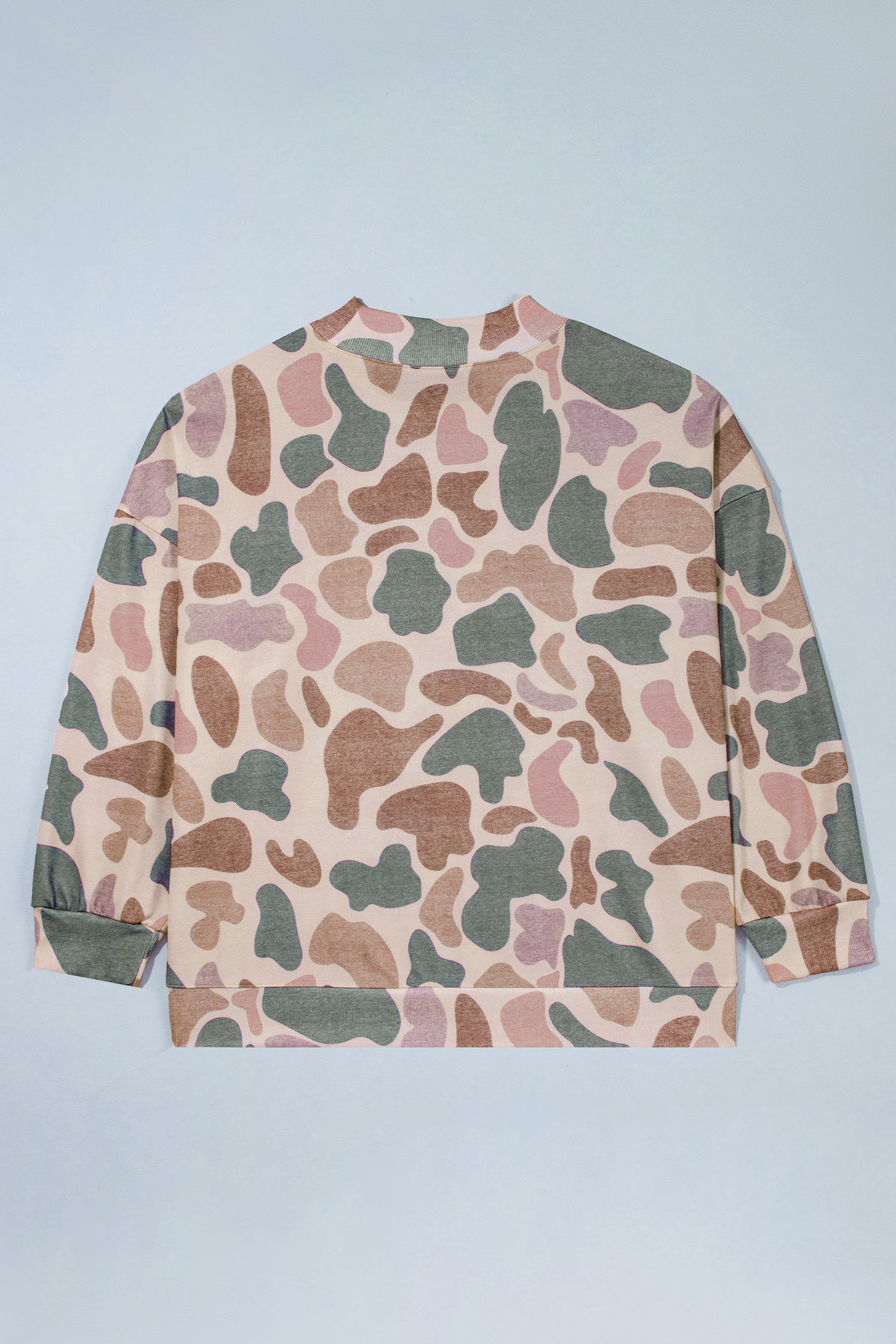 Cedar Camo Ribbed Plus Size Sweatshirt
