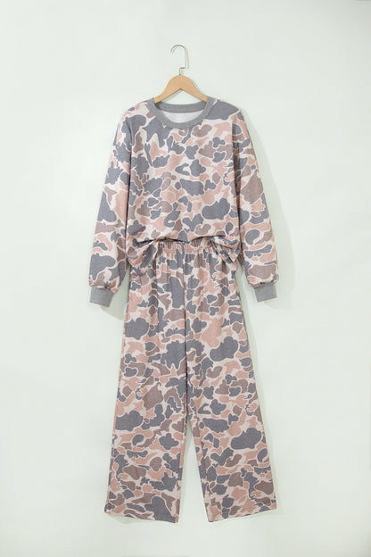 Sundown Camo Wide Leg Pants Set