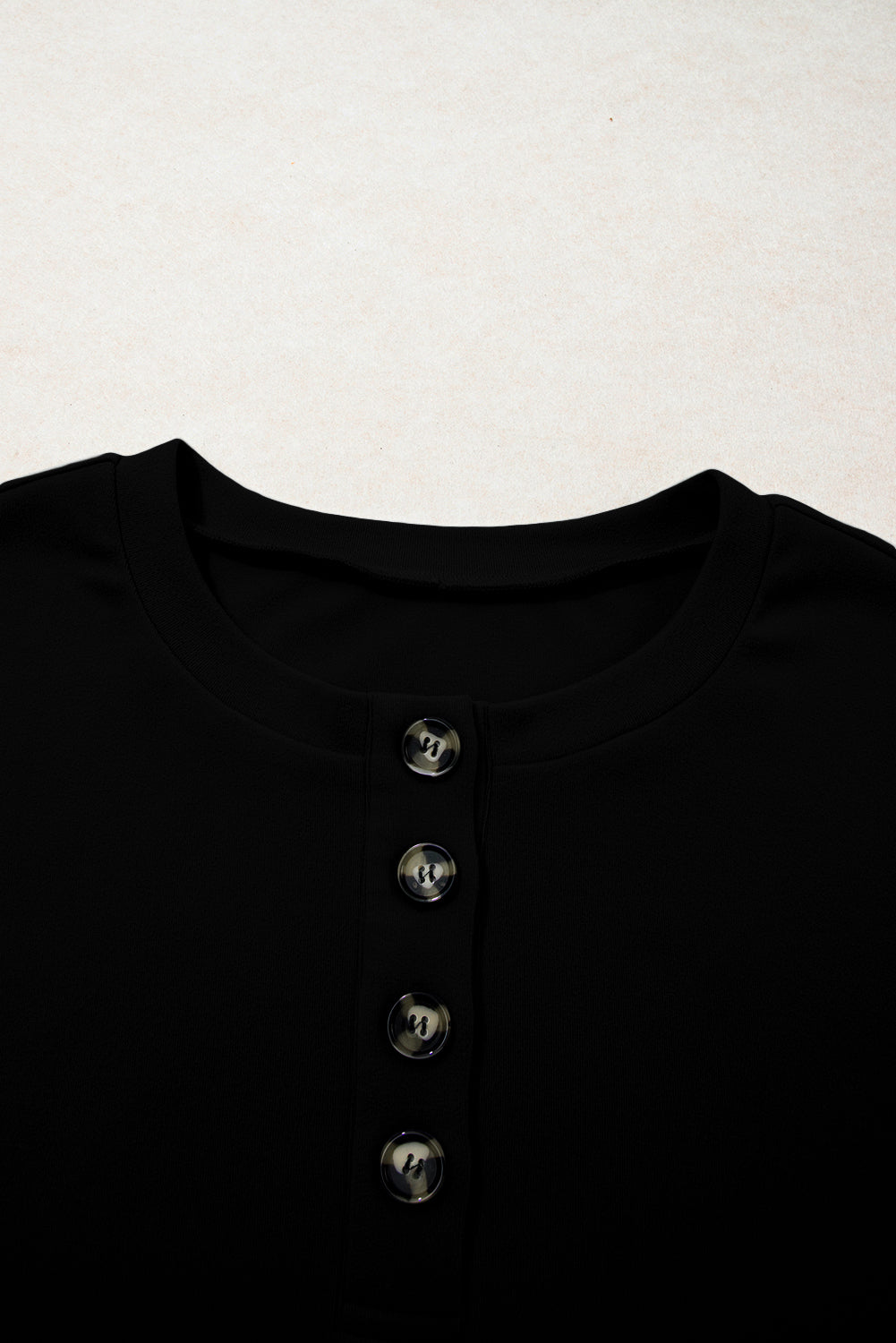 Plus Size Buttoned Henley Sweatshirt — product image 4