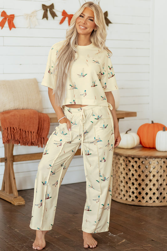 Marsh Morning Duck Print Pant Set