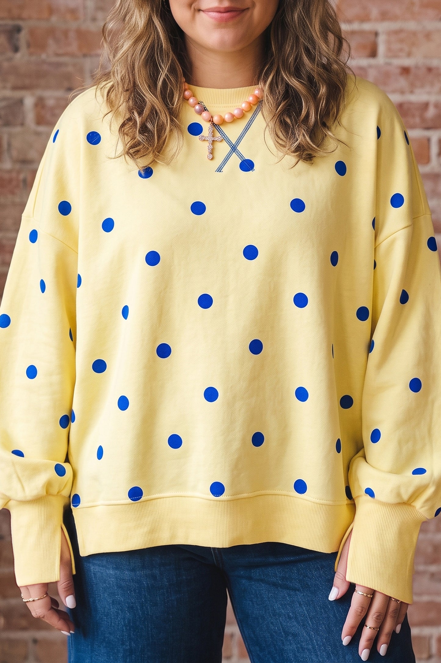 Sunlit Polka Dot Plus Size Top