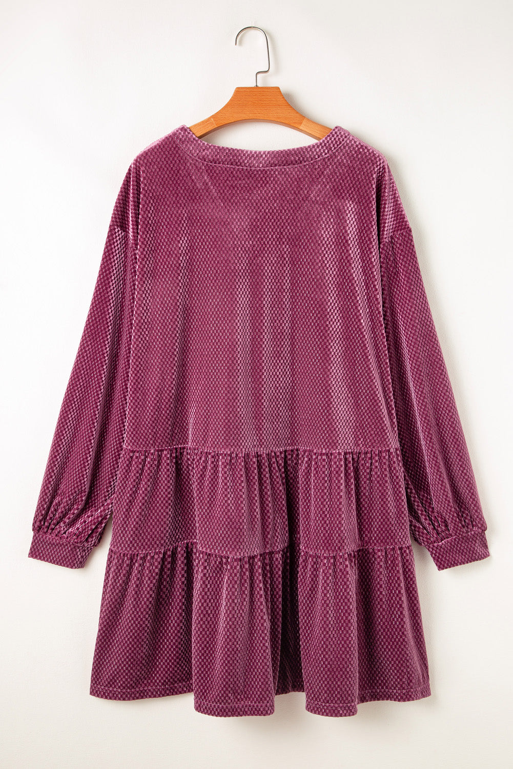Meadow Mauve Velvet Tiered Dress