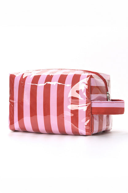 Sunlit Striped PVC Cosmetic Bag