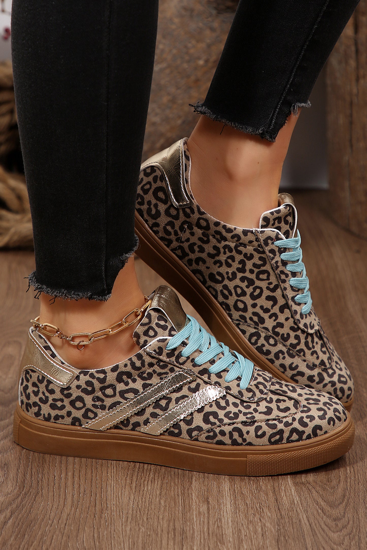 Wild Card Leopard Faux Suede Sneakers