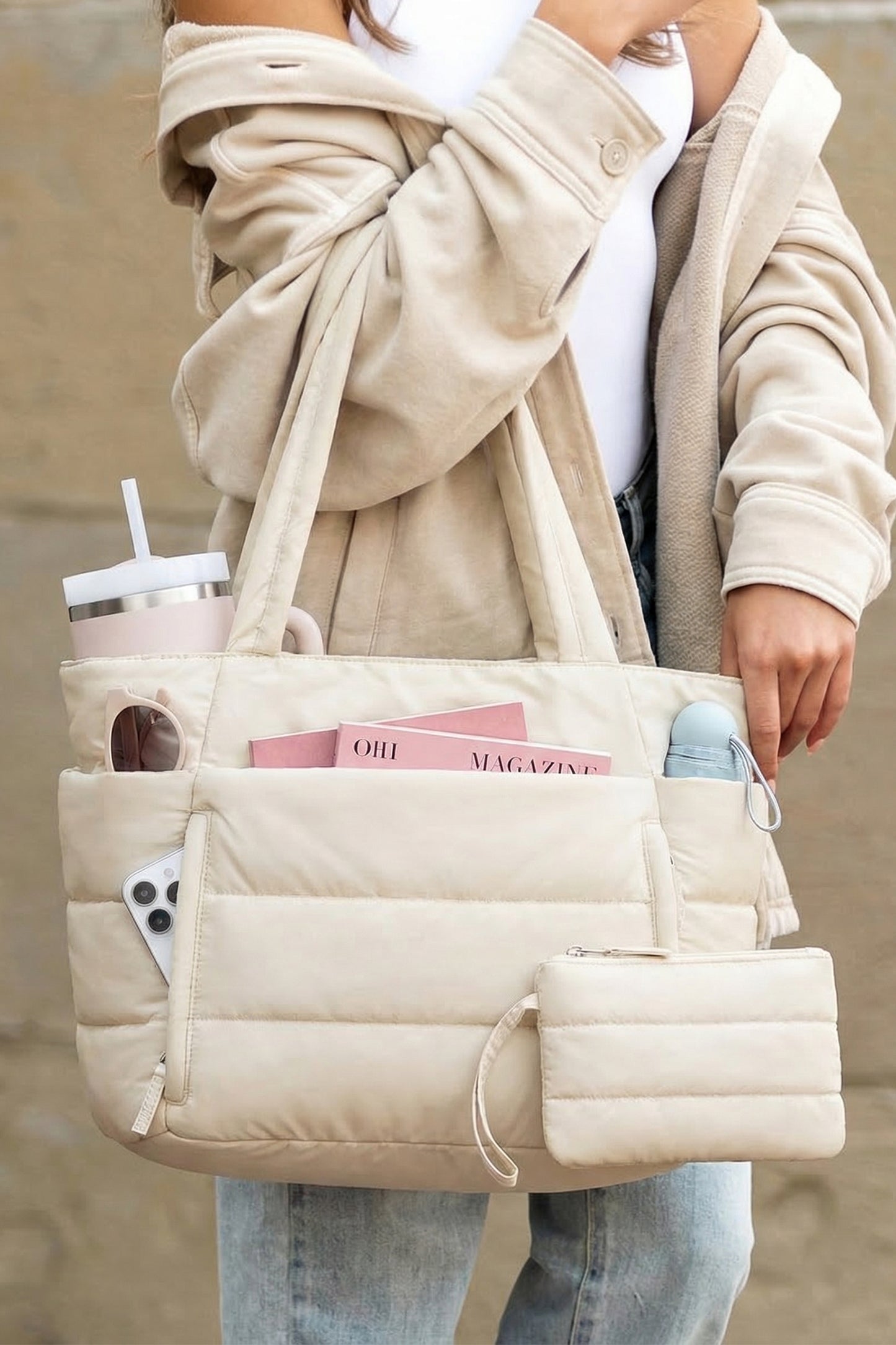 Cloud Nine Quilted Tote