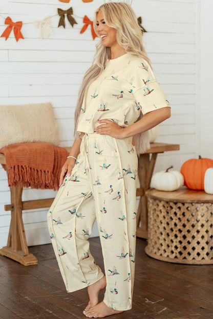 Marsh Morning Duck Print Pant Set