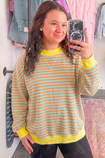 Hearth Stripe Plus Size Sweatshirt