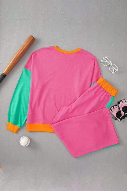 Weekend Colorblock Sweatshirt & Pants Set