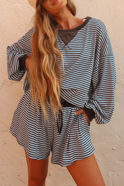 Weekend Stripe Shorts Set