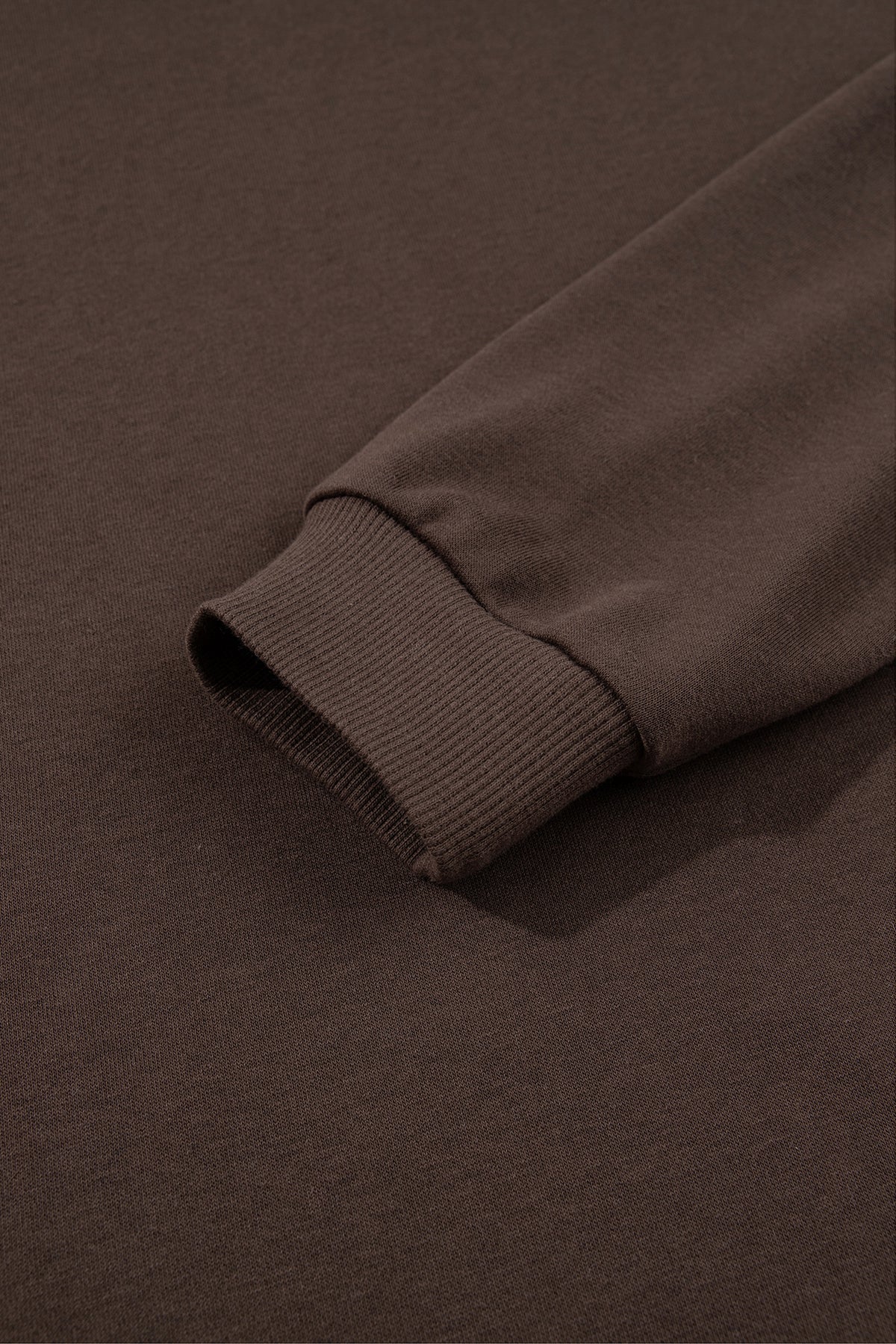 Lace-Hem Mock Neck Sweatshirt
