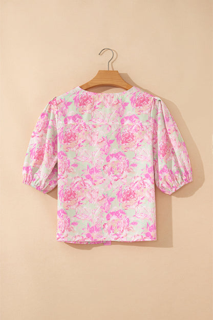 Sweet Talk Floral Puff Sleeve Blouse