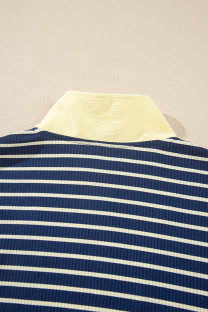 Blue Stripe Easygoing Pants Set